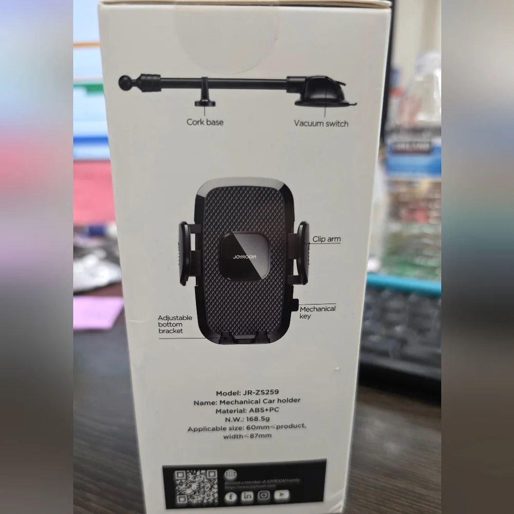 Black Car Phone Holder